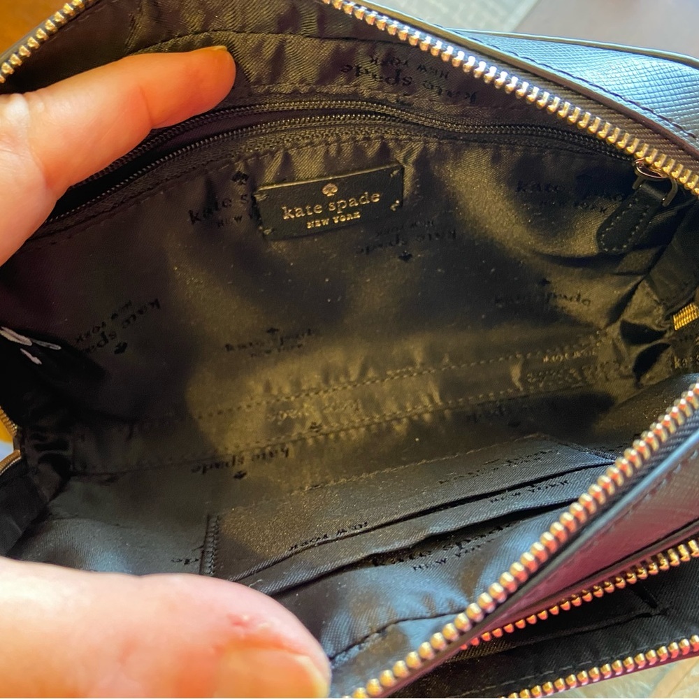 Kate spade Staci zip around mini black leather Crossbody - Picture 6 of 14